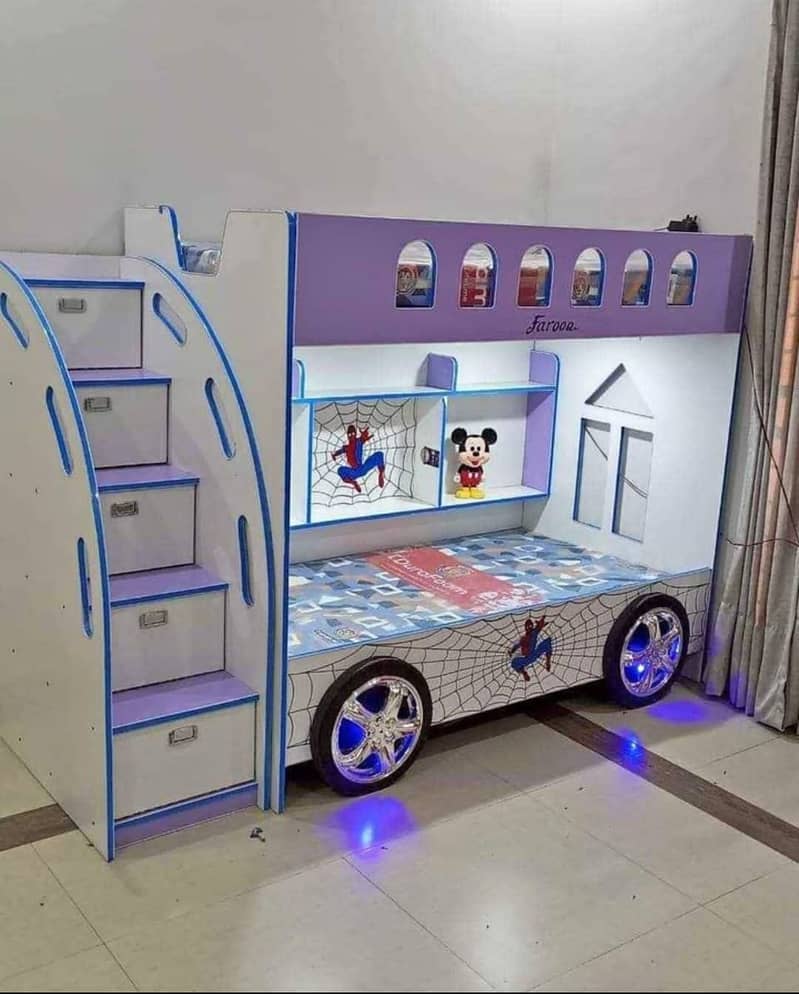 Bunk bed | Kid wooden bunker bed | Double bed | Triple bed 03234921584 3