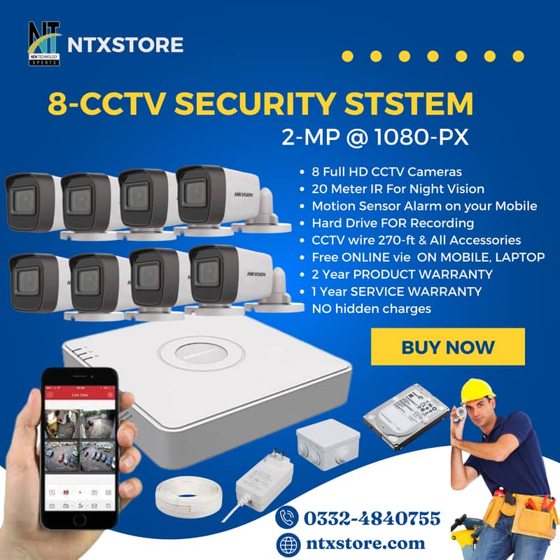  Hikvision & Dahua CCTV Cameras | Full Setup with Installation | 0