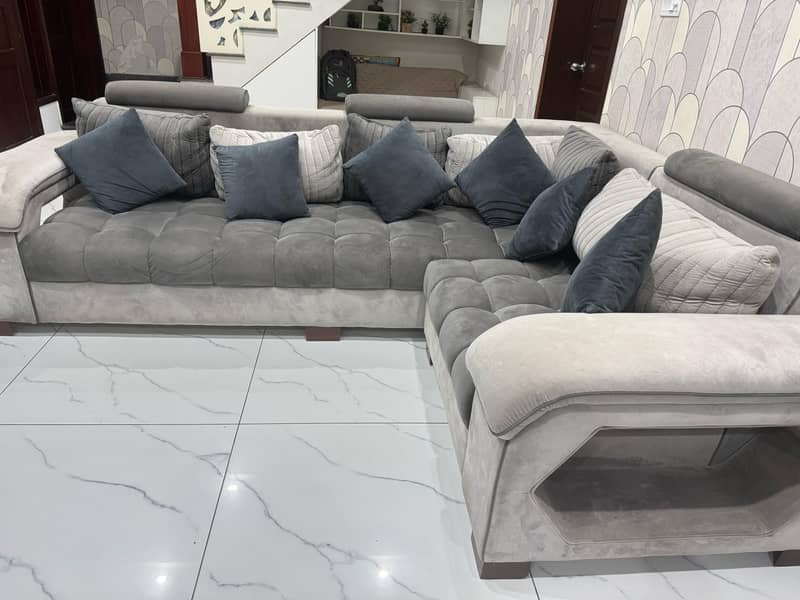 Stylish L_Shaped Sofa Set_Excellent Condition 2