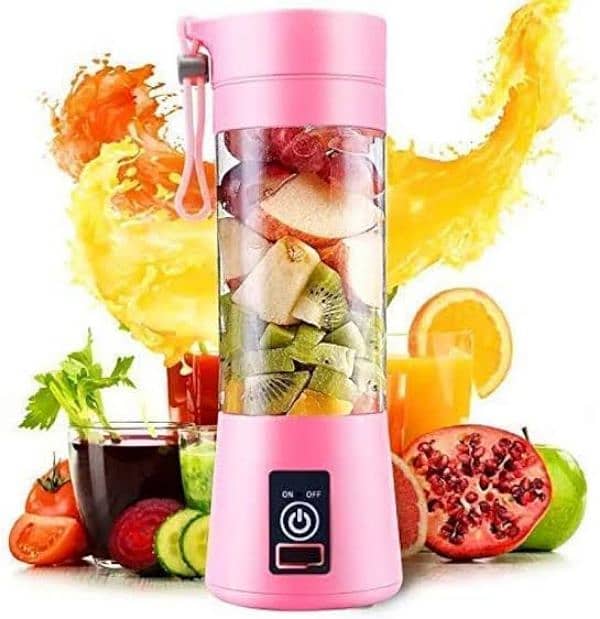 6 Blades  Mini Portable Juicer USB Rechargeable 380ml 5