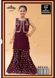3pcs girl Lawn