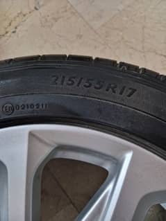 alloys rims and tyres 4 pcs imported