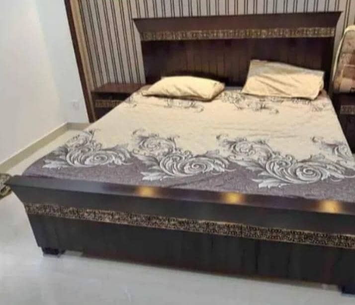 Double bed/king size bed/dressing table/bed set/wooden bed/furniture 4