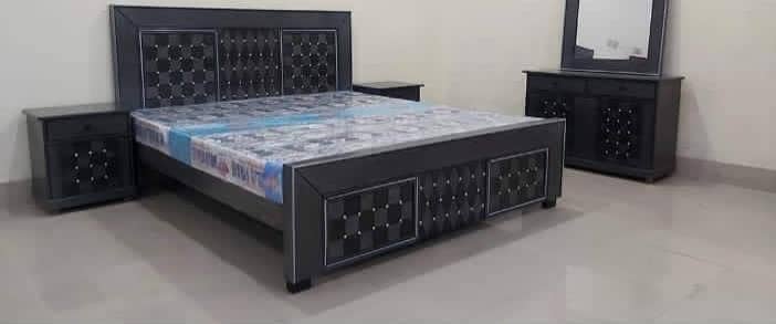 Double bed/king size bed/dressing table/bed set/wooden bed/furniture 5