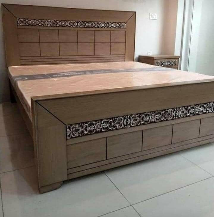 Double bed/king size bed/dressing table/bed set/wooden bed/furniture 6