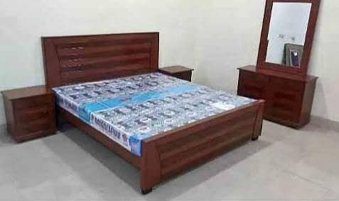 Double bed/king size bed/dressing table/bed set/wooden bed/furniture 8