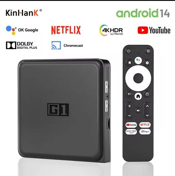 KINHANK G1 DDR4 4G 32G Amlogic S905X4 Android 14 TV Box 0