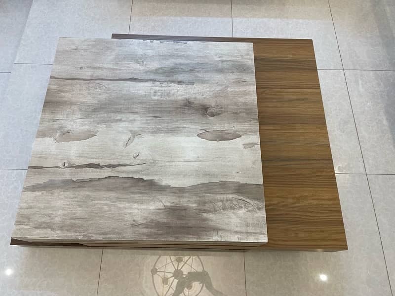 Designer 3 step centre table with wheels 4