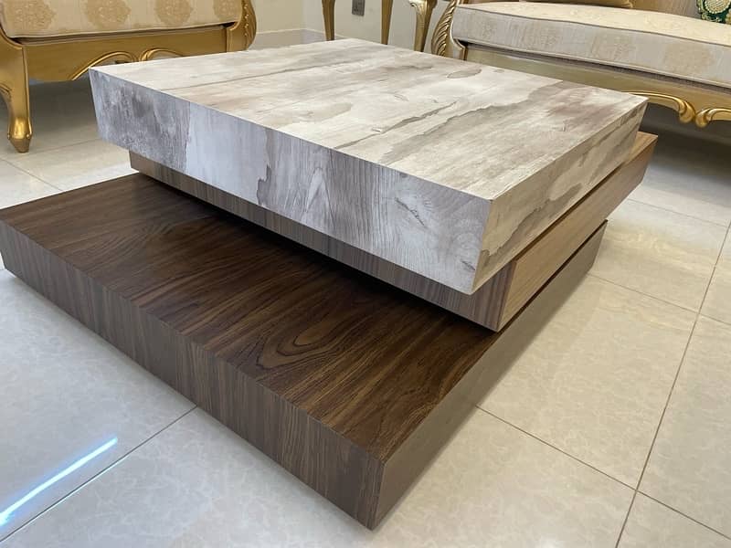 Designer 3 step centre table with wheels 5