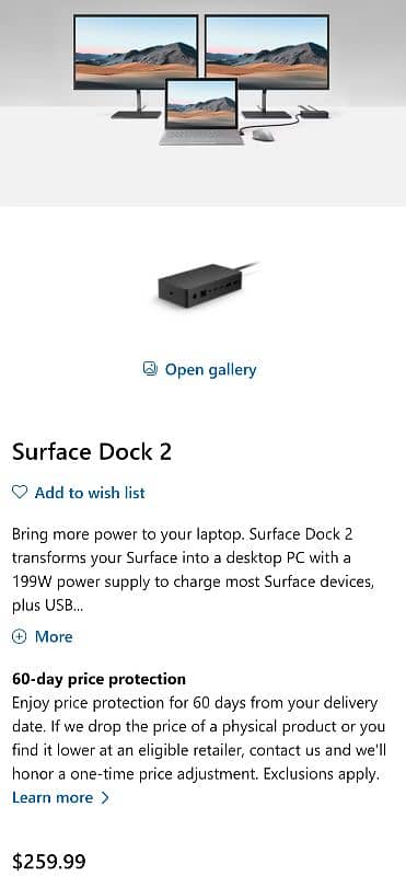 Microsoft Surface Dock 2 4K Display Laptop Book Go 1 2 3 4 Pro Charger 3