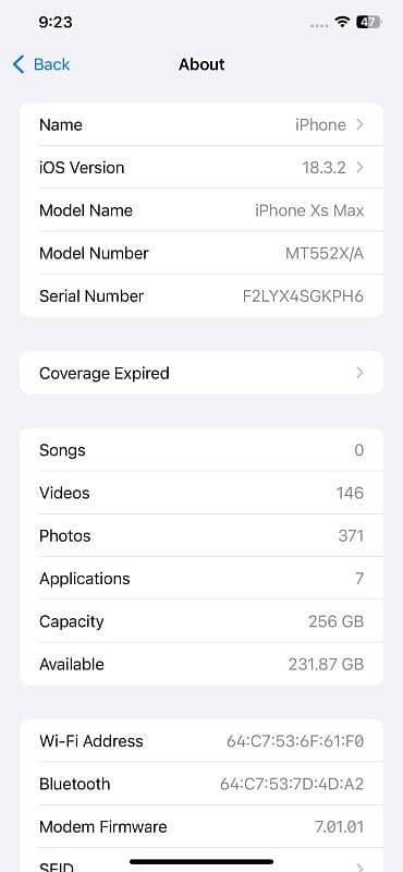 iphone xs max 256Gb 11