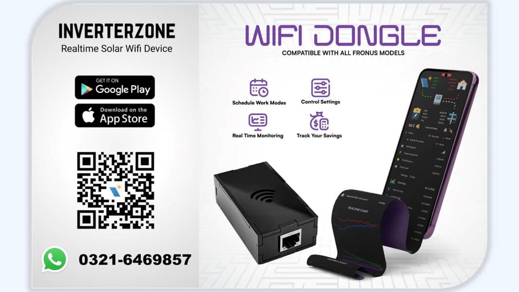 Smart Solar | Inverterzone WIFI Dongle for IP21 Hybrid Solar Inverters 0