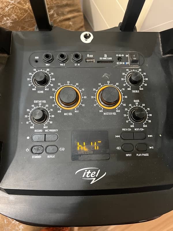itel speaker mehfil speaker batter then audionic trolley speaker 4