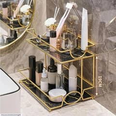 golden metal makeup organizer / treasure trove