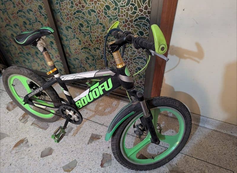 bicycle BDUOFU Green Racing Bicycle for kids. 6