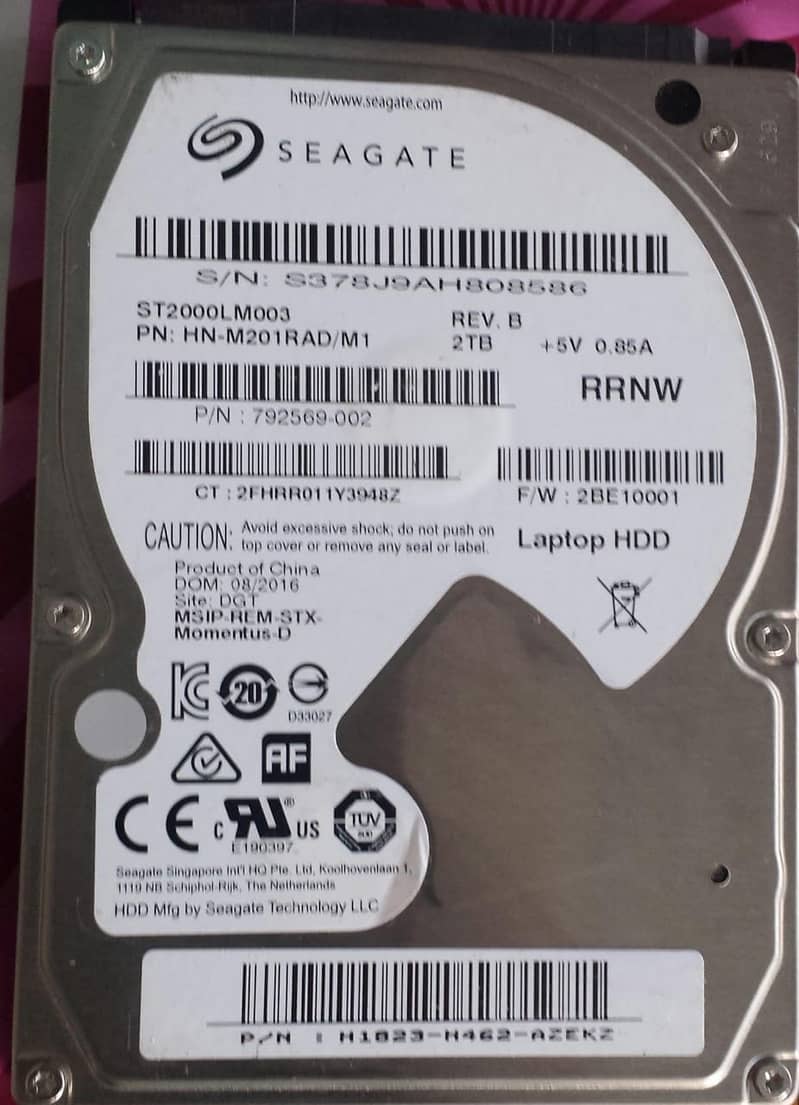 2TB LAPTOP HARD DRIVE 0