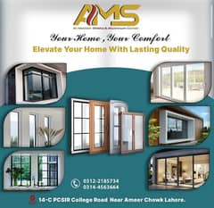 aluminium window & glass stairs terrace openable door 12mm partition