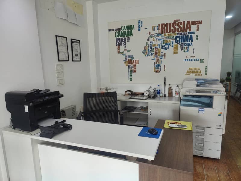 F-7 Markaz Near Jinnah super market. . .  two office available for Rent one is furnished, Rent 450k. . . . .  another one is unfurnished, Rent is 350k. .  same Size. . . 2