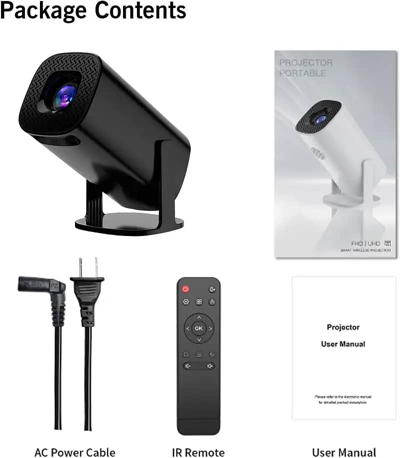 projector android & multimedia 4k 8k original box pack 10