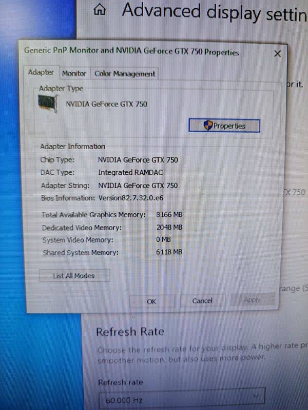 NVIDIA 2GB GFORCE 750 GTX 3