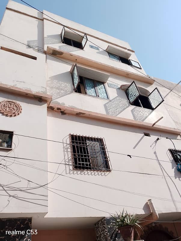 Home for sale 180 SY Ground + 3 RCC Building Rafi Bungalows. Leased , West Open, Corner Rent Value 1.7 Lacs. 13 KE Meters, 3 Gas Meters, 3 Water Tanks. 2