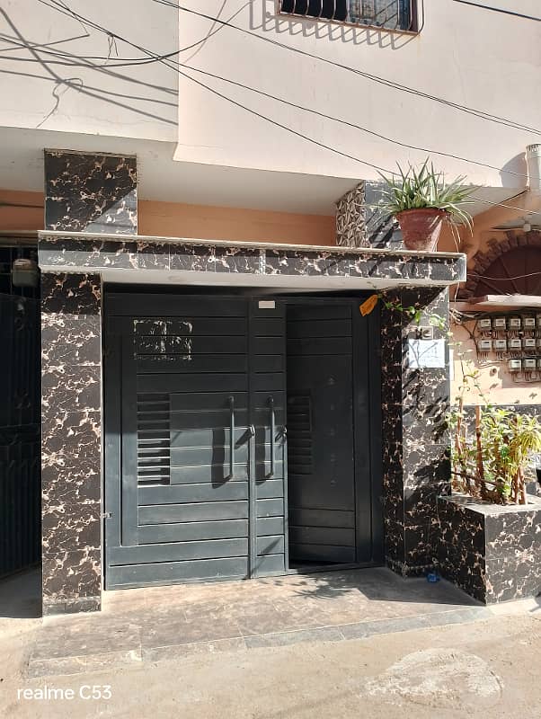 Home for sale 180 SY Ground + 3 RCC Building Rafi Bungalows. Leased , West Open, Corner Rent Value 1.7 Lacs. 13 KE Meters, 3 Gas Meters, 3 Water Tanks. 5