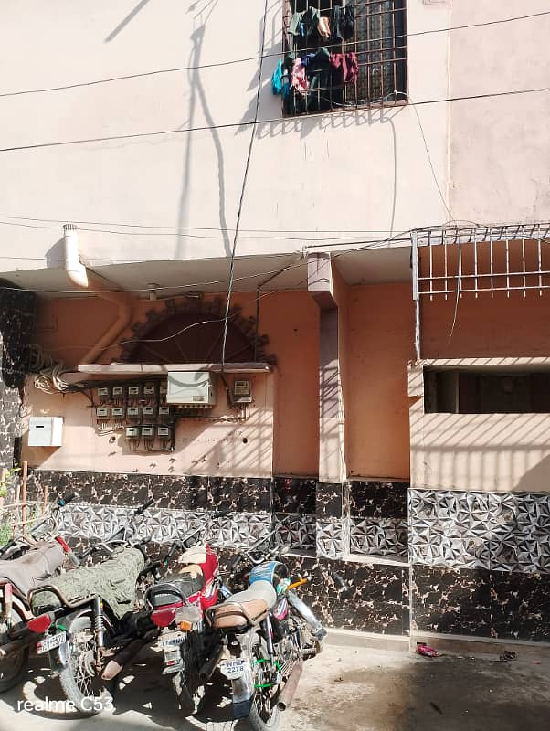 Home for sale 180 SY Ground + 3 RCC Building Rafi Bungalows. Leased , West Open, Corner Rent Value 1.7 Lacs. 13 KE Meters, 3 Gas Meters, 3 Water Tanks. 7