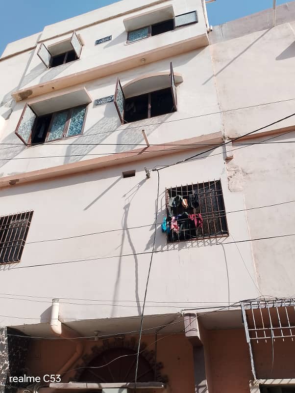 Home for sale 180 SY Ground + 3 RCC Building Rafi Bungalows. Leased , West Open, Corner Rent Value 1.7 Lacs. 13 KE Meters, 3 Gas Meters, 3 Water Tanks. 8