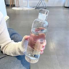 Transparent Time-Marked Water Bottle – 500ml
                                title=