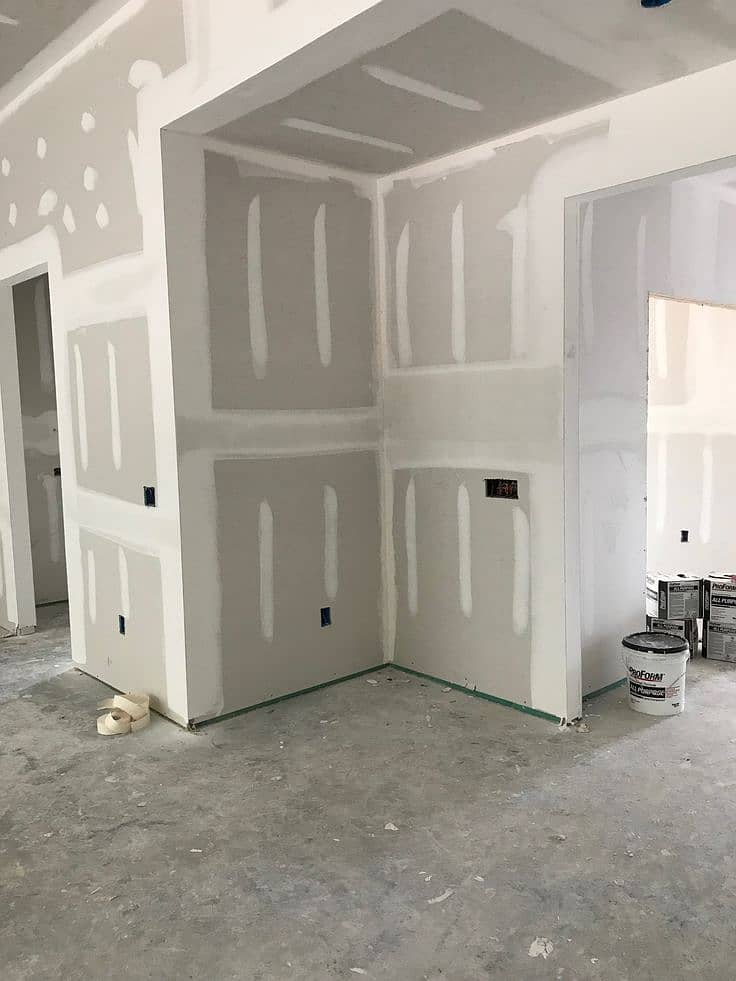 drywall/gypsum board partition/office partition/gypsum ceiling workin 15