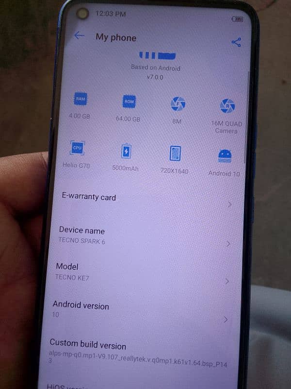 Tecno spark6 PTA approved ha 0