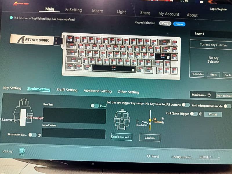 Attack shark x68 he (Magnetic switches) 0.1mmRt accuracy 6