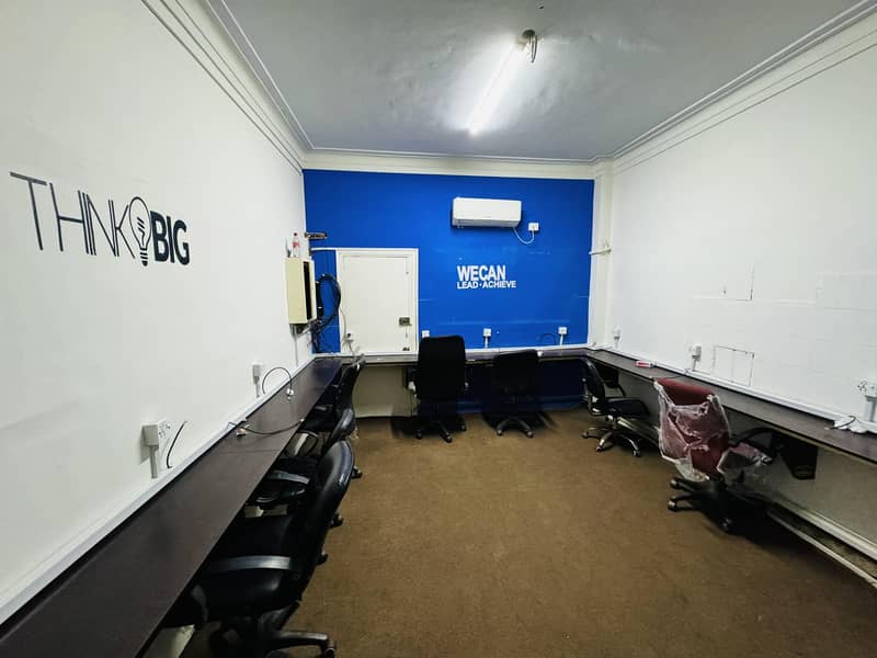 Shared office, co working space, furnished office, call center seats 6
