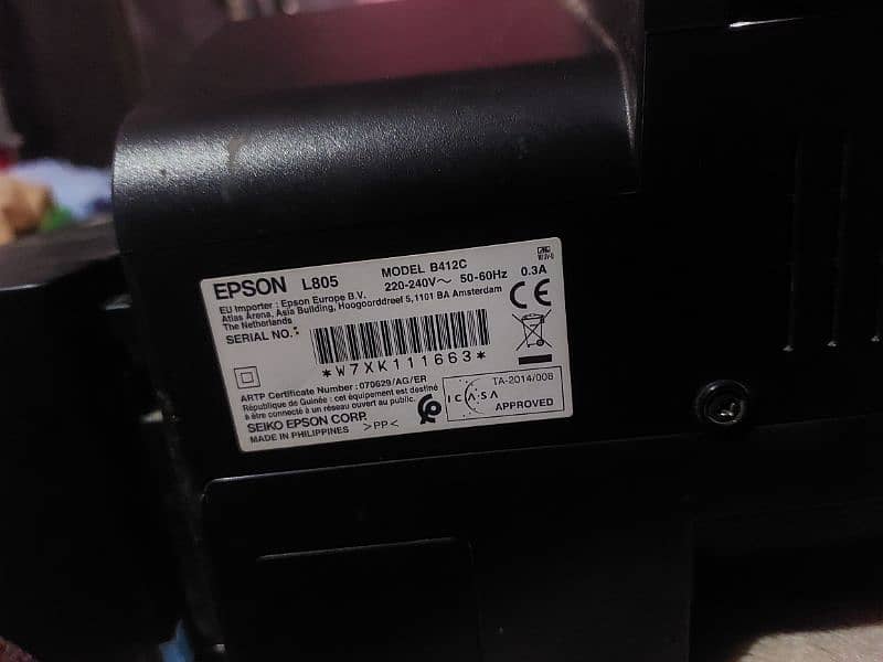 Epson l805 inkhet 6 color printer with sublimation ink 9