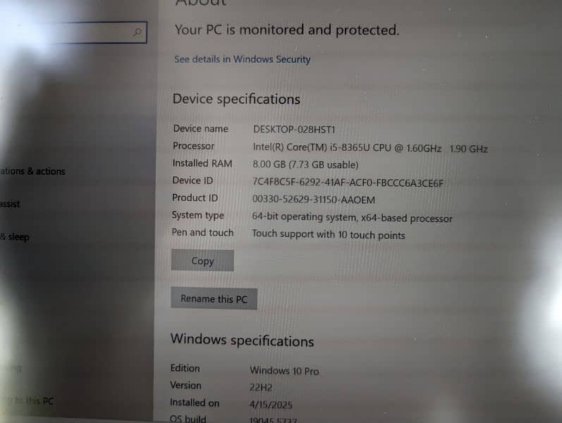 Toshiba PROTEGE DYNABOOK 1