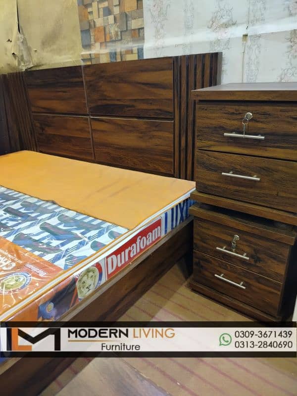 King bed 2 side tables best quality in your choice colours 2