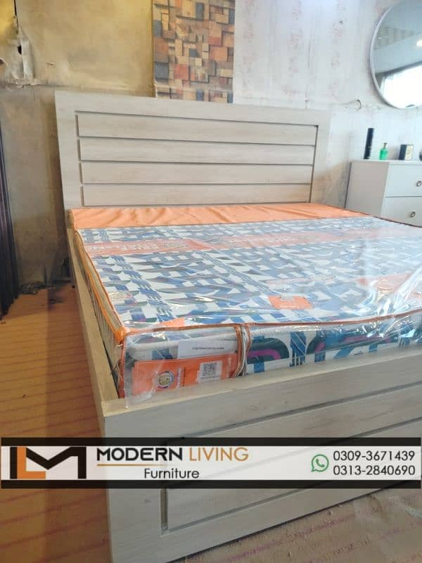 King bed 2 side tables best quality in your choice colours 6