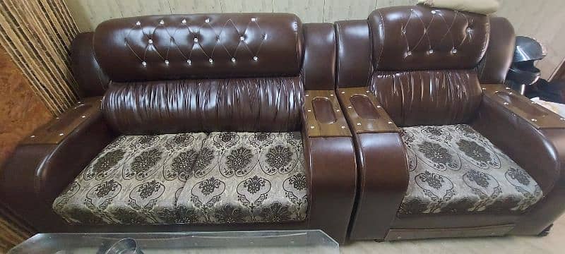 brown sofa set fresh and neat condition 1