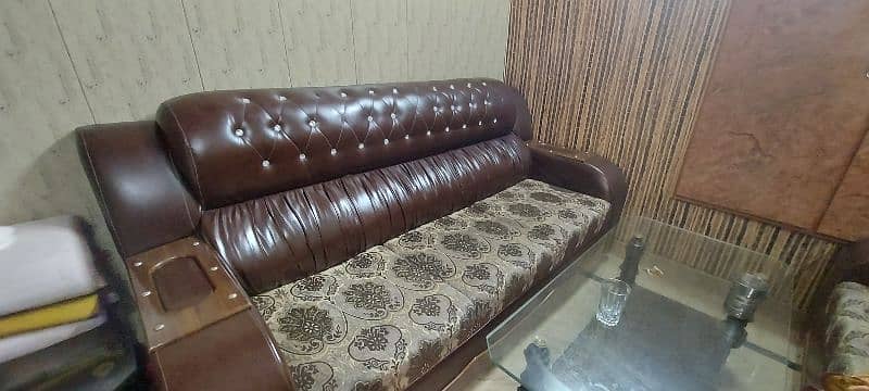 brown sofa set fresh and neat condition 3