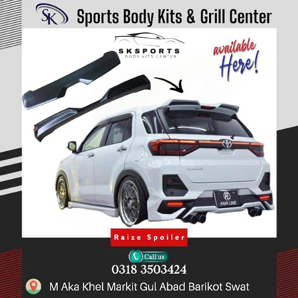 Toyota Raize Spoiler Available Here Whatsapp Mahboob +923183503424 ...