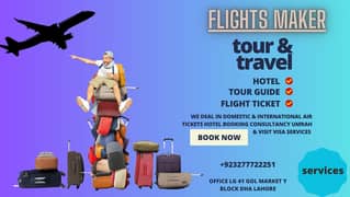 Air Flights, Hotel Booking, Tours Packages