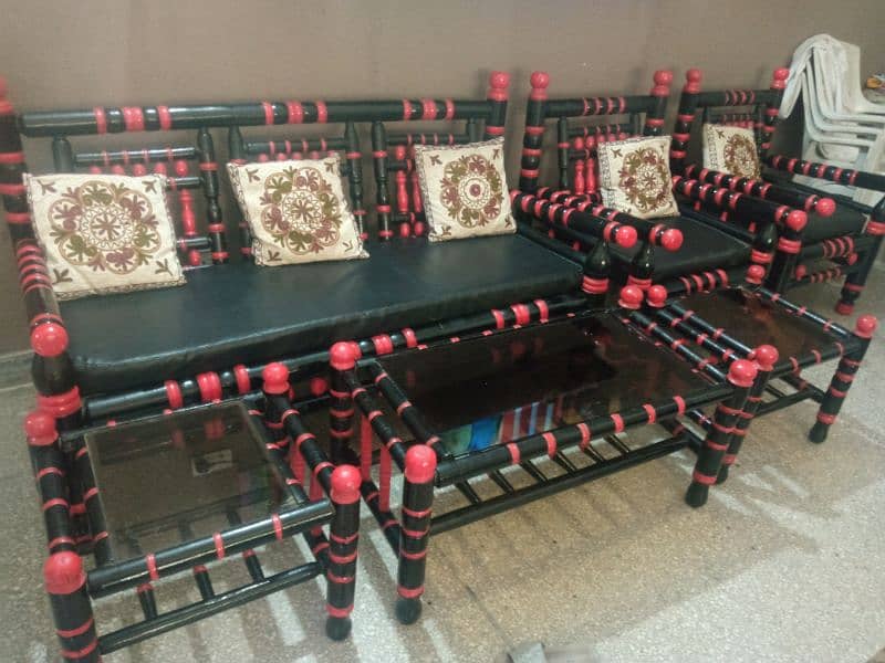 5 seater sofa set with 3 tables 3