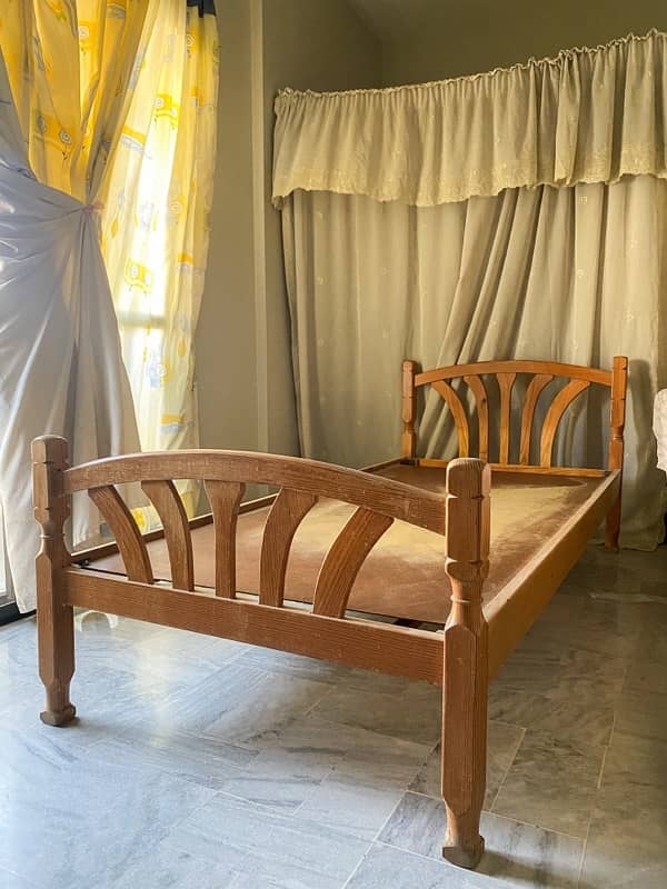 Original Diyar Wood Two Single Beds 3