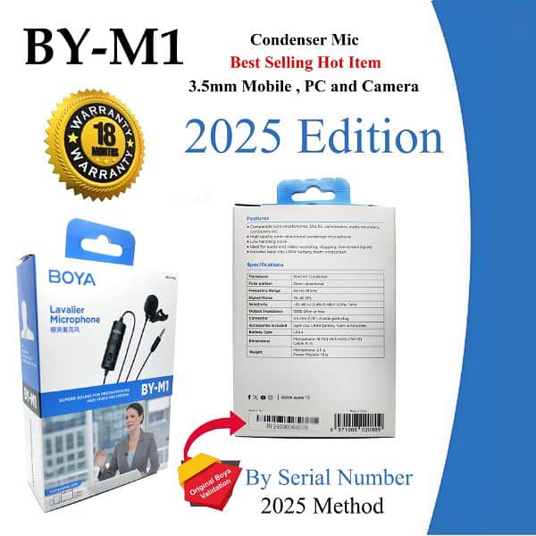 BOYA M1 mic with 18 month warranty 0