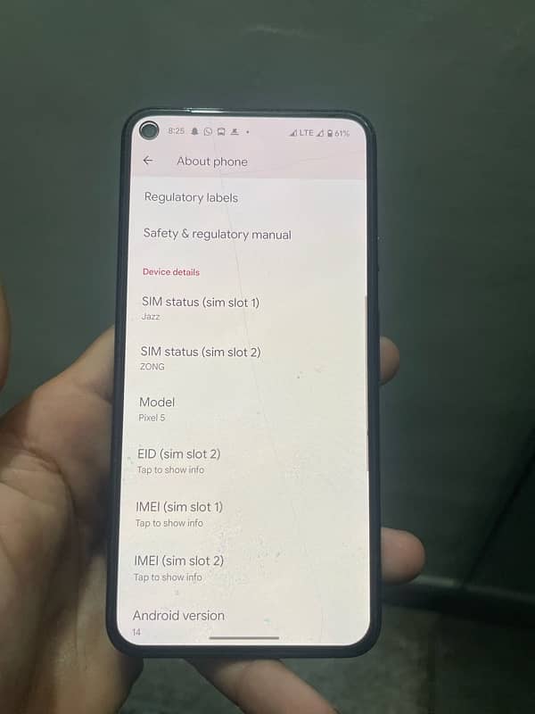 Google pixel 5 dual pta 11