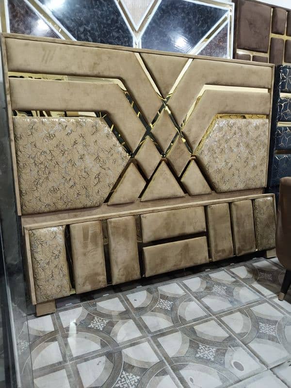 Bed set / Brand New Bed dressing and side tables in velvet fabric 14