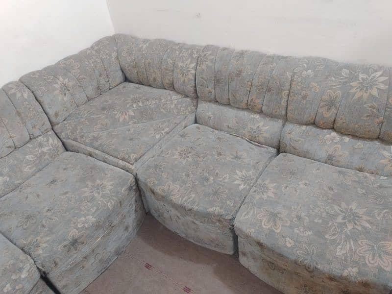 L shaped sofa set 7 seater molty foam 2