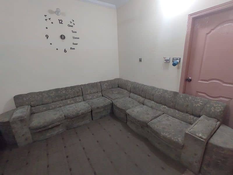 L shaped sofa set 7 seater molty foam 5