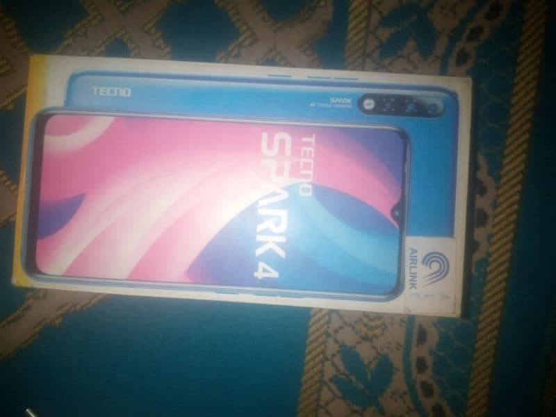tecno spark 4 box and charger available 1