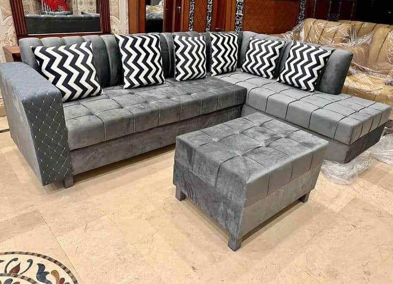 L shaped sofa and 5 Setter and 7 Setter 15